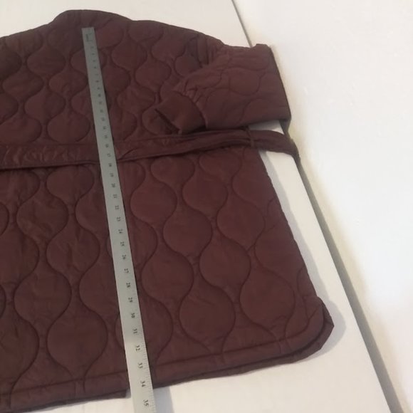 Time and Tru women's XL (16-18) Rustic Plum Onion Belted Barn Coat - Picture 8 of 11